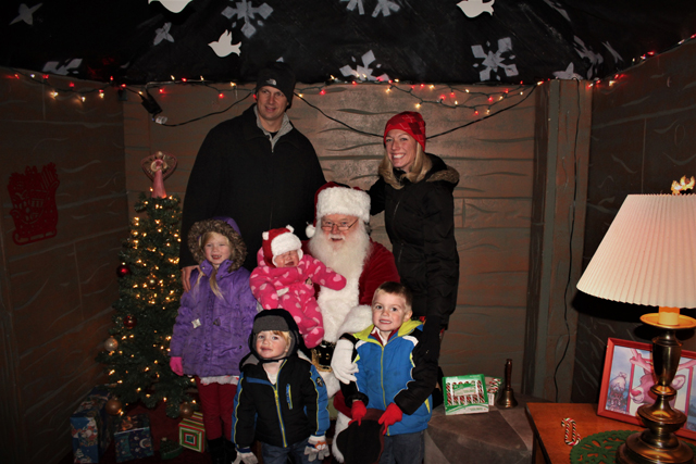 The Boese family of Riverhead poses for a group shot with Santa. (Credit: Elizabeth Wagner)