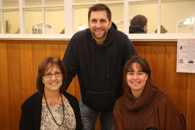 Shoreham-Wading River baseball coach Kevin Willi with his wife, Terra, and mom, Lisa.