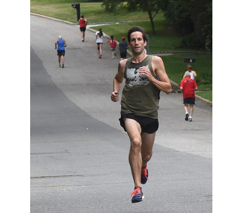 A two-time Olympian in the 3,000-meter steeplechase, Anthony Famiglietti was the winner of Friday's SWR July 4 5K. (Credit: Robert O'Rourk)
