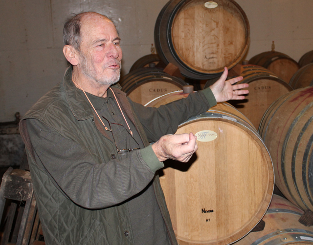 Marco Borghese during a tour of his Cutchogue vineyard in 2012. (Credit: Samantha Brix, file)