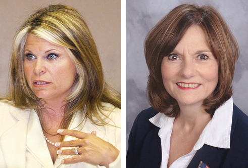 Town council candidates Jodi Giglio and Millie Thomas