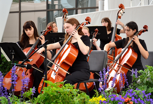 CARISSA WOERNER PHOTO | The High School chamber orchestra perform in Disney's Melody Gardens.