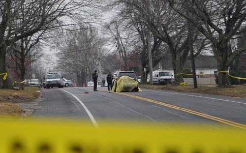 RACHEL YOUNG PHOTO | Police investigate the scene of a fatal accident Thursday morning in Laurel. 