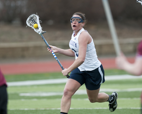 Rachel Feirstein played fours of lacrosse at Monmouth University. She officially became the head coach at Shoreham this week. (Credit: Monmouth Athletics)
