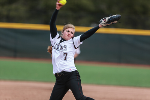 Shoreham-Wading River graduate Chelsea Hawks won 15 games as a freshman pitching at Molloy College this spring. (Credit: Molloy Athletics)