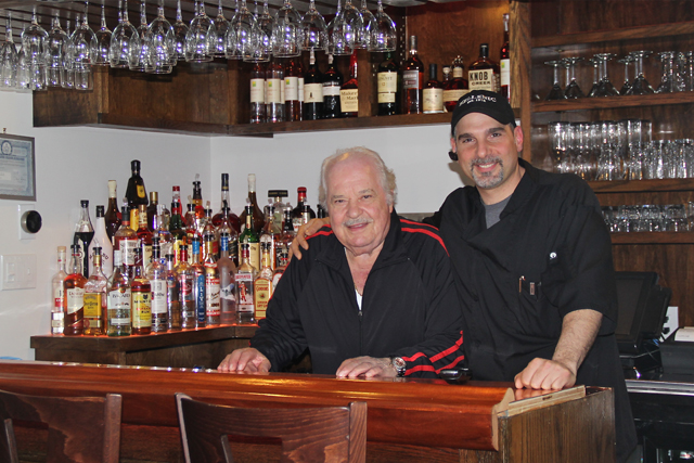 George and John Giannaris at the renovated bar last year. (Credit: Carrie Miller, file)