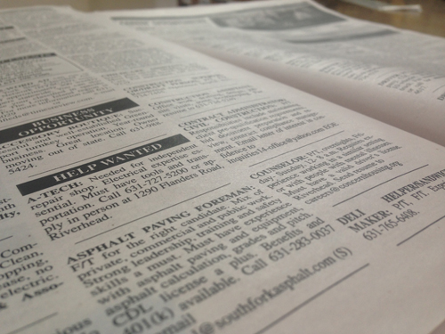 Looking for work? Check out the Times/Review classified section.