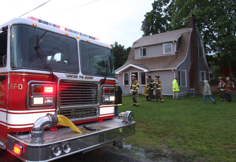 BARBARAELLEN KOCH PHOTO | A small fire in a basement laundry room tripped a smoke alarm Tuesday evening.