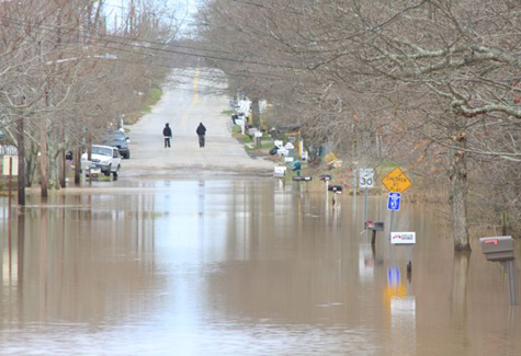 Horton Avenue in Riverhead after the late-March flooding