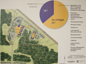 PAUL SQUIRE PHOTO | A concept map of the facility shows the layout of where patients would sleep on site.