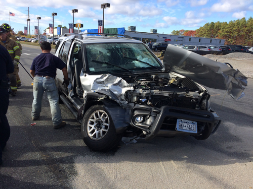 JOEY OLIVER COURTESY PHOTO | The driver of a Dodge Durango was sent to PBMC following a crash on Wednesday afternoon.