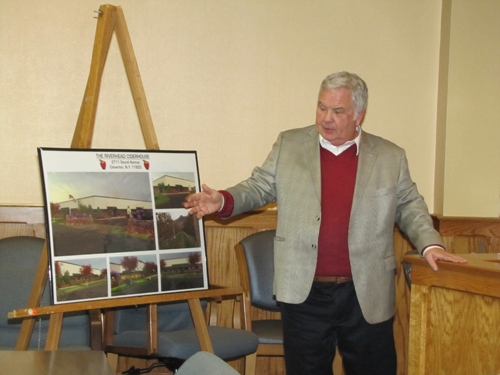 John King describes a proposed cider mill at Grapes and Greens