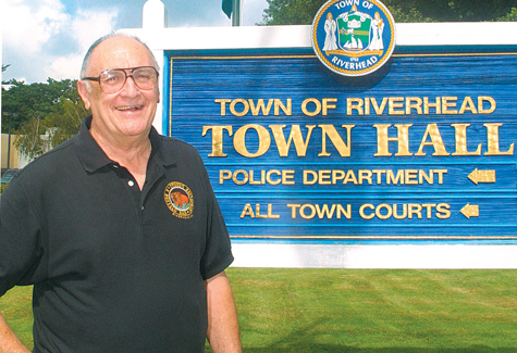 BARBARAELLEN KOCH FILE PHOTO | Vince Tria outside Riverhead Town Hall during happier times. Mr. Tria served the town as a volunteer downtown ombudsman under former supervisor Phil Cardinale.