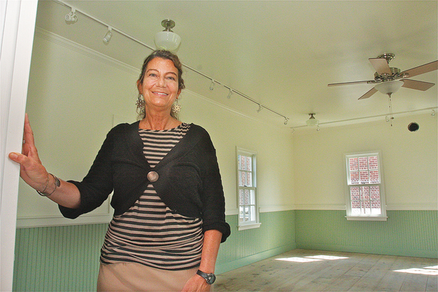 East Ends Arts education director Diane Giardi will be organizing activities at the schoolhouse building. (Credit: Barbaraellen Koch)
