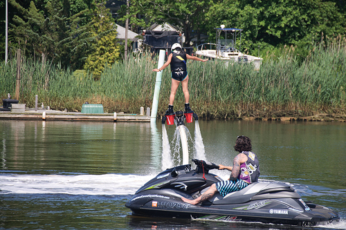 Lawmakers are trying to grapple with the legal issues surrounding flyboarding and other similar water sports. (Credit: Paul Squire)