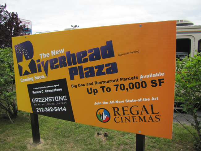 Riverhead Plaza, which is hoping to bring Regal Cinemas to the former Walmart site, took a step forward Thursday.