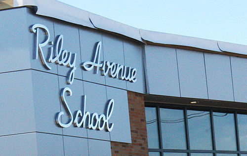 Riley Avenue Elementary School in Calverton. (Credit: File)