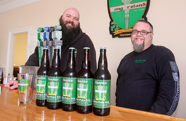 Long Ireland Beer Company owners Dan Burke (left) and Greg Martin. (Credit: Barbaraellen Koch)