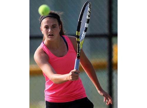 At the age of 13, Liz Dwyer is the youngest player to ever win a women's singles title in the history of the Bob Wall Memorial Tennis Tournament. (Credit: Garret Meade)