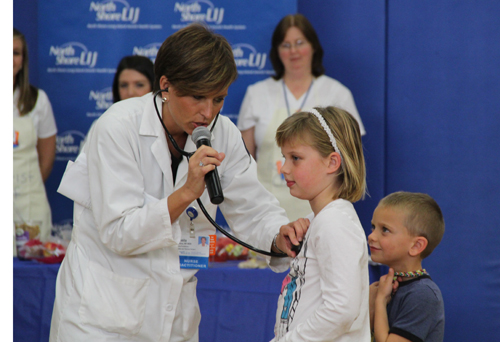 CARRIE MILLER PHOTO | Riley Avenue Elementary students learned how to keep their hearts healthy Wednesday afternoon, thanks to volunteers from North Shore University Hospital LIJ.