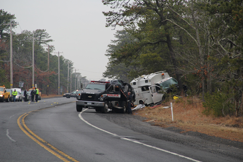 CARRIE MILLER PHOTO | The driver of an SUV died in the Thursday morning crash on Route 24.
