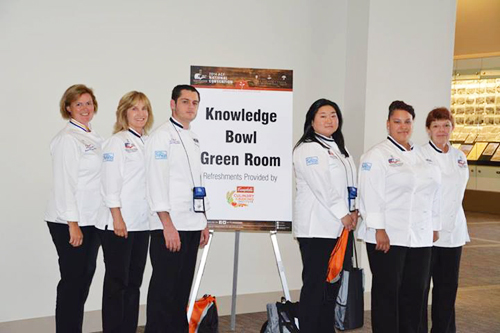 The Suffolk County Community College Culinary Arts Knowledge Bowl team consists of: (from left) faculty advisor Andrea Glick, Lynn Bohlen, Vincent Sperling, team captain Satoko Matthews, Lillian Senior and team manager Sherry Mazze. (Credit: SCCC courtesy)