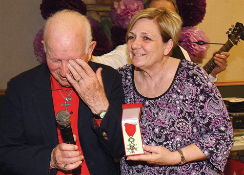 World War II veteran Daniel DeFrancisco, 89, was moved to tears last week at the Riverhead Senior Center’s Senior Prom. (Credit: Barbaraellen Koch)