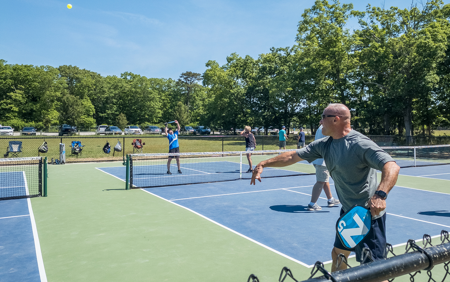 New pickleball courts repaved tennis and basketball courts unveiled at