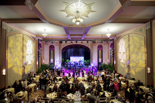 KATHARINE SCHROEDER PHOTOS | The Suffolk Theater's grand ballroom during its grand re-opening gala in March.