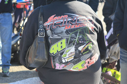 JENNIFER GUSTAVSON PHOTO | Many attendees to Saturday's races wore Jason Trinca memorial T-shirts and sweatshirts.
