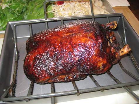 Steamed and roasted Long Island duck.