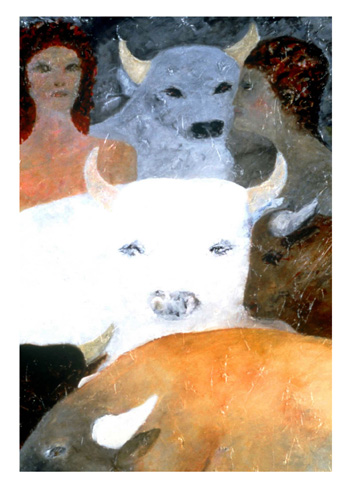 'Cosmic Earth Bull Series LX' by Sheila Isham