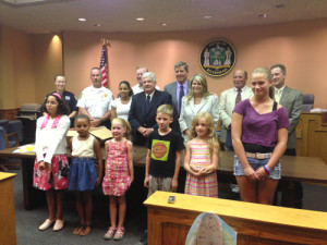 The winners of this year's National Night Out poster contest.