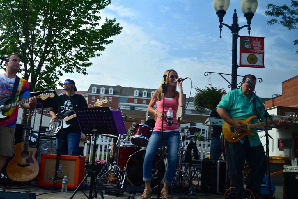 A band performs during an Alive After Five event in Patchogue. (Credit: Michael White, greaterpatchogue.com)