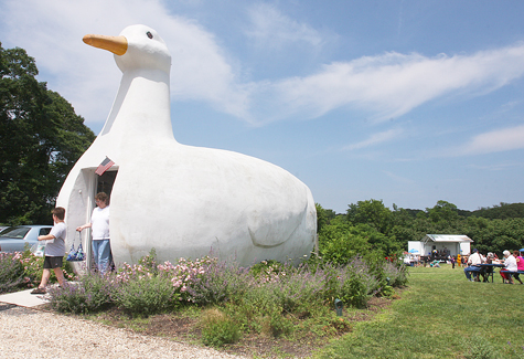 The Big Duck monument in Flanders. (Credit: Barbaraellen Koch file)