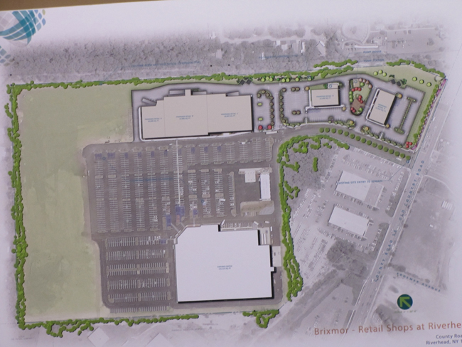 Map of proposed development. With Costco at the bottom and the northern portion of the site on the left.