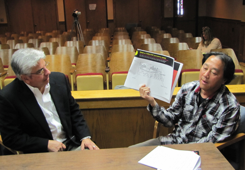 Bob Castaldi, left, and RIck Takemoto at Thursday's meeting. (Photo by Tim Gannon)