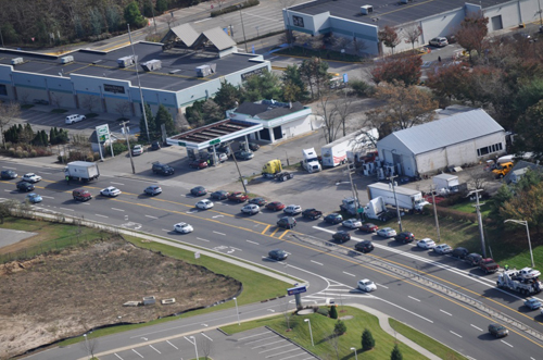 Aerial shots, News-Review, Riverhead, Hess, gas lines