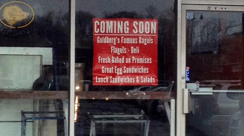 RACHEL YOUNG PHOTO | Two Goldberg's Famous Bagels stores — one in Riverhead and one in Mattituck (pictured) — will open this spring, owner Mark Goldberg said Friday.
