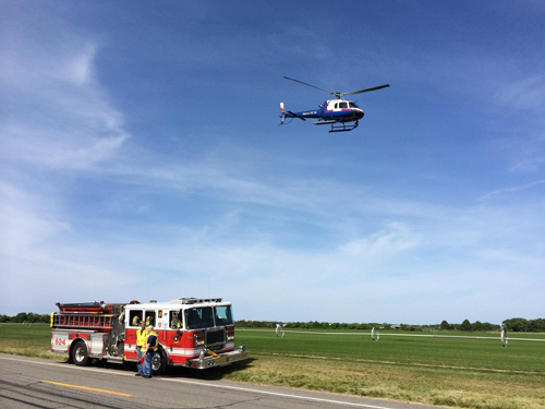 A man was airlifted last weekend at the DeLalio Sod Farm. (Credit: Grant Parpan)