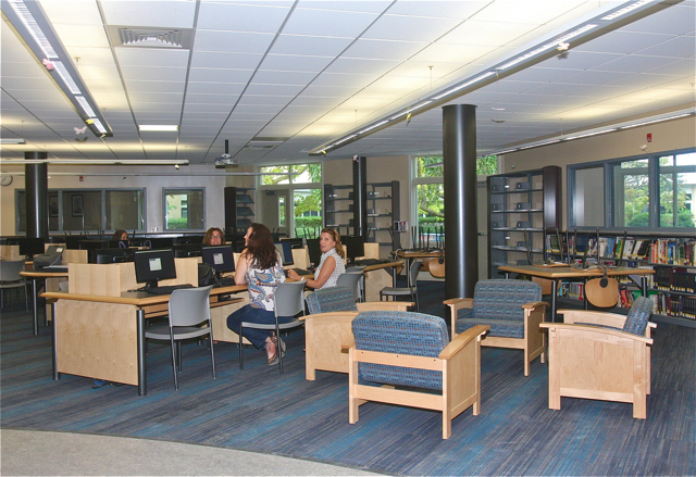 The renovation of the library was finished last year.