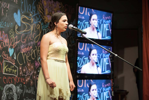 Katie Rodriguez sings Nobody Love. (Credit: Katharine Schroeder)