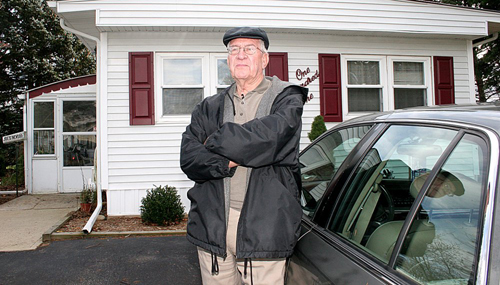Joe Kummer, a resident of Thurm's Estate's and president of the Mobile Manufactured Homeowners Association of Suffolk at his home in Calverton.