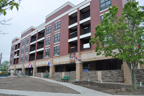 The Summerwind Square affordable rental building in downtown Riverhead opened Nov. 1, 2013. (Credit: Barbaraellen Koch)