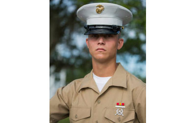Marine Corps Pfc. Kevin Thomas, of Jamesport, graduated top of his class at boot camp. (Credit: Courtesy)