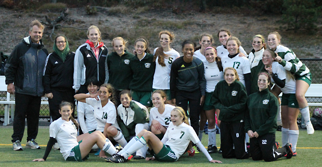 The McGann-Mercy girls soccer team will open the playoffs Monday. (Credit: courtesy photo)
