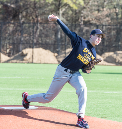 John Montesano will be part of a deep pitching staff for Shoreham-Wading River this year. (Credit: Robert O'Rourk)