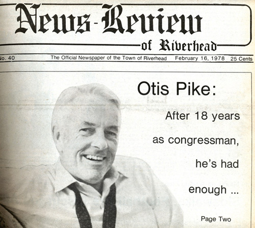 NEWS-REVIEW ARCHIVES | Otis Pike announced in February 1978 that he wouldn't be seeking reelection.