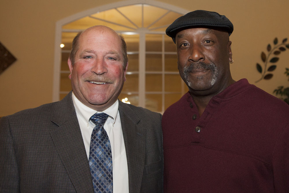 Town Councilman James Wooten, left, with George Woodson, Highway Superintendent.