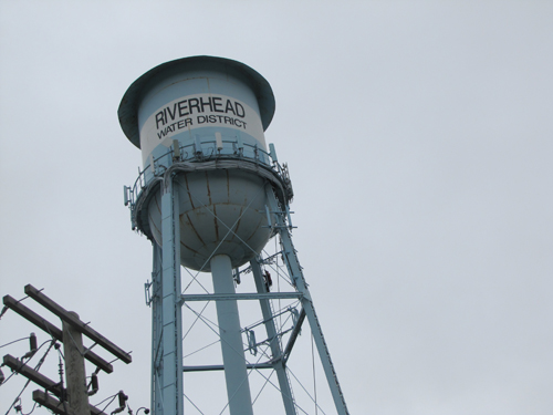 The Pulaski Street water tower, one of three on which Sprint Spectrum has cell equipment. Photo by Tim Gannon